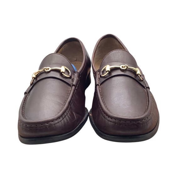 Cole Haan Men's‎ Brown leather Loafers with Gold Accent size 9.5 - Picture 1 of 7